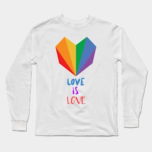 Love is Love - Rainbow Heart Long Sleeve T-Shirt